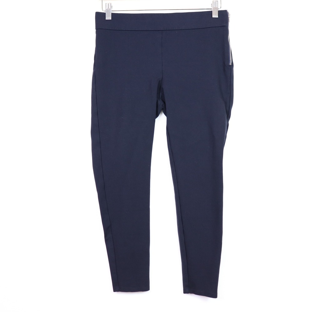 ANN TAYLOR Navy Blue Stretch Ankle Pants Size 8P Petite